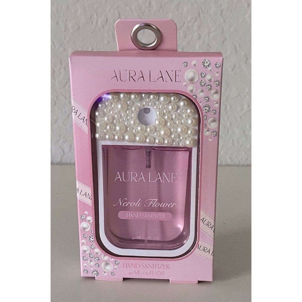 Aura Lane Hand Sanitizer Neroli Flower Pink With Pearl Case 1.35 Fl‎ Oz NEW